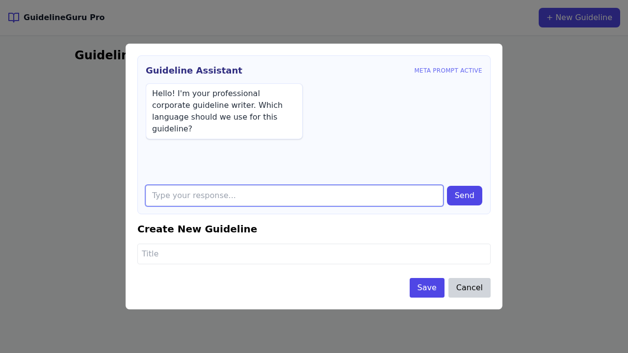 Guideline Manager